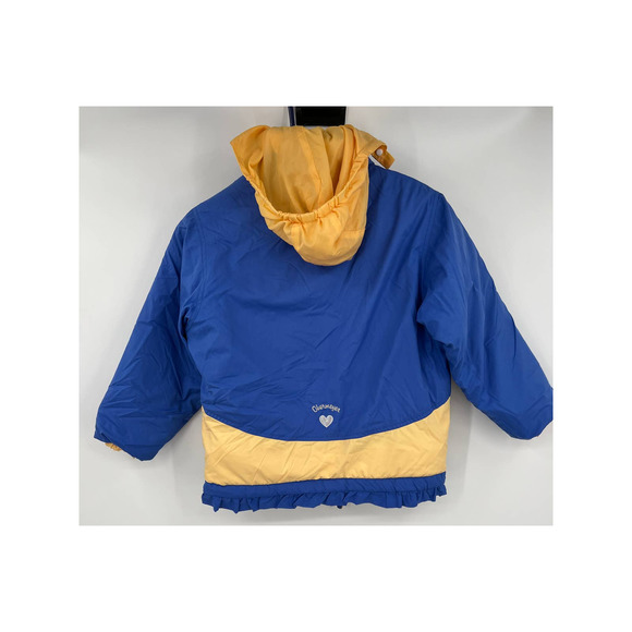 Obermeyer I grow Girls size 7 blue and yellow with floral design coat - Picture 2 of 8